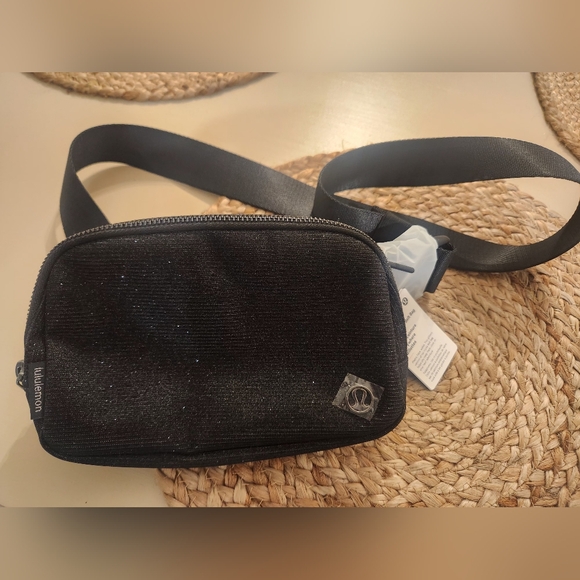 lululemon athletica Handbags - Lululemon Black Sparkle Belt Bag